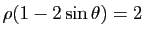 $ \rho (1-2\sin\theta)=2$