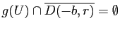$ g(U)\cap\overline{D(-b,r)}=\emptyset$