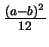 $ \frac{(a-b)^2}{12}$