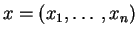 $ x=(x_1,\ldots,x_n)$